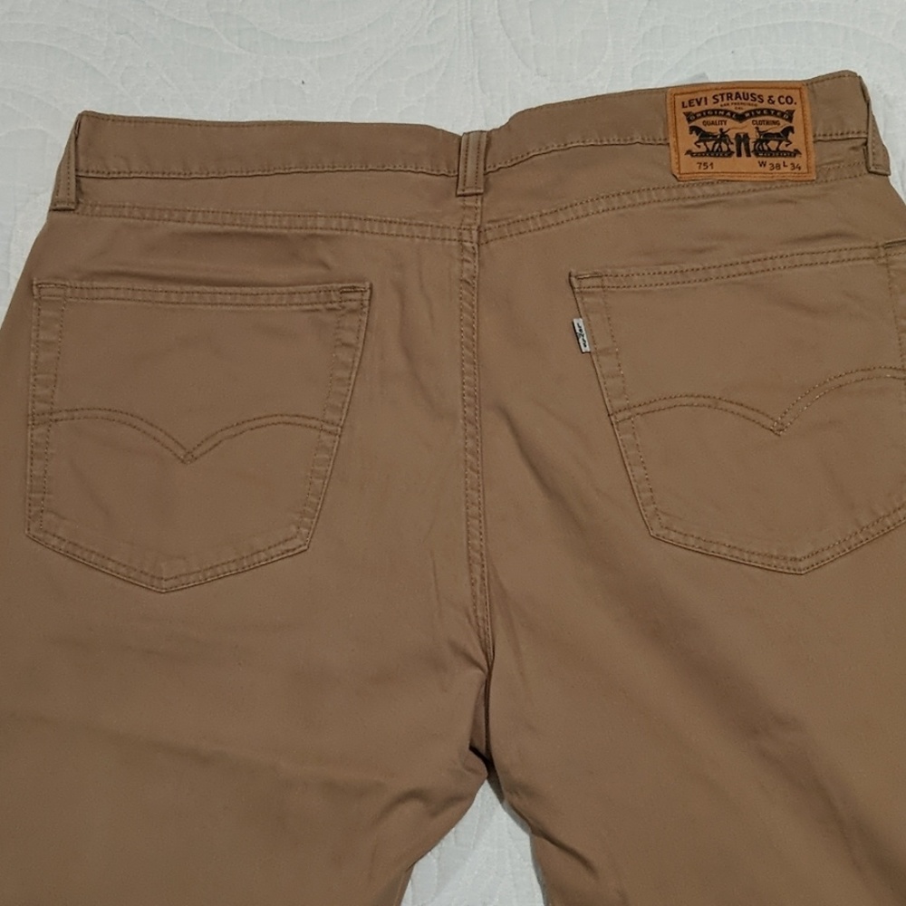 Levis Tan Brown Denim Jeans 38x34
